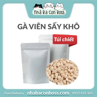 Gà Viên Sấy Khô Cho Chó/ Mèo Túi 100g/400g