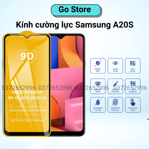 Kính cường lực samsung a20s- full màn