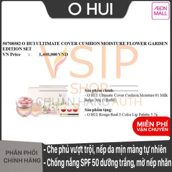 Set Phấn Nước OHUI Ultimate Cover Cushion Moisture FLOWER GARDEN (NEW 2020 )