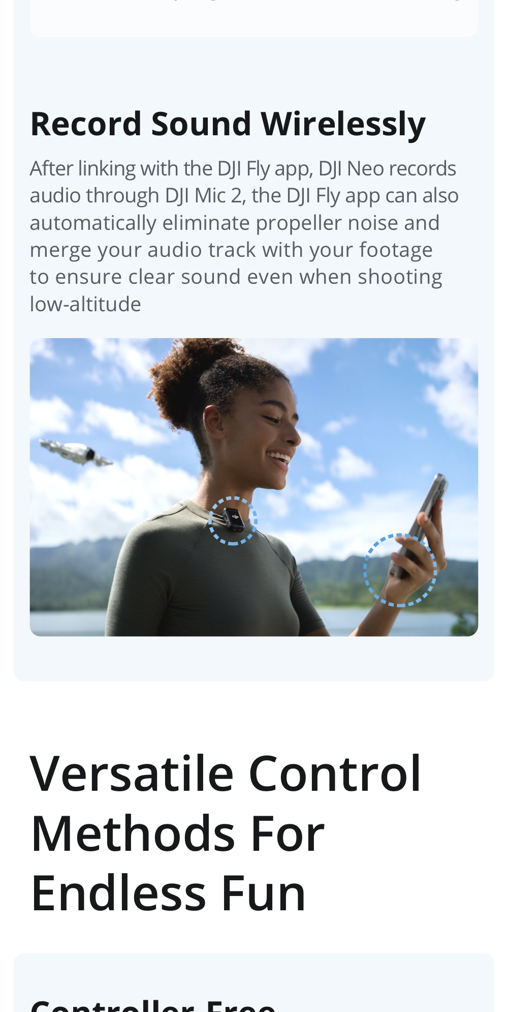 DJI Neo - Camera Drone | 4K/30fps | 135g Ultra Light Weight | Palm Landing | Beginner Friendly | Easy Control | AI tracking | 5 Shooting Modes · v11