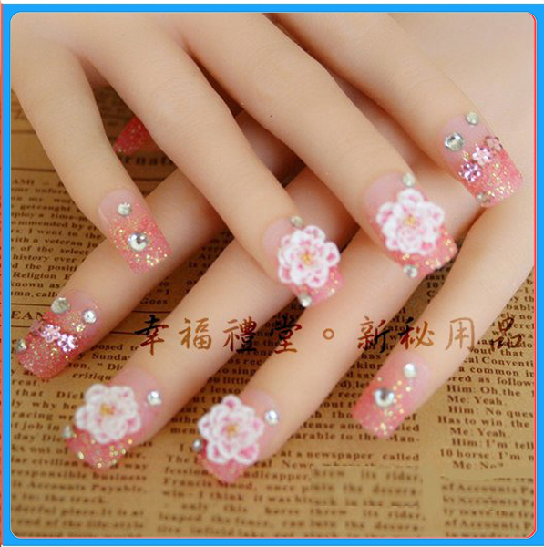 Hộp 24 Móng tay giả , nail giả , móng giả A57 (keo sẵn sau các ngón tay)