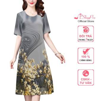 ShopPRO - CÓ HÌNH THẬT - Đầm Dạo Phố Trung Niên Đầm Đẹp Tuổi Trung Niên Đầm Xòe Trung Niên Tuôi 40 Váy Đầm Tuổi Trung Niên Đầm Cho Người Tuổi Trung Niên Đầm Suông Voan In Họa Tiết Lá 3095 3280 3303 3309 3244 3220