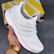 adidas Ultra Boost 4.0 All White Running Shoes