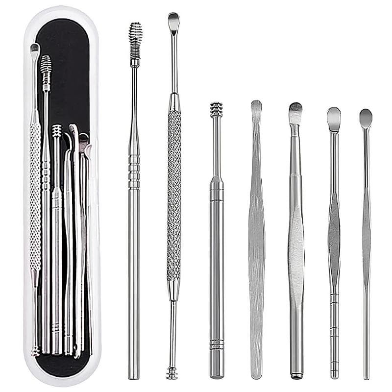 7 Pcs Pembersih Telinga Korek Kuping Besi Stainless Steel Anti Karat Ear Wax