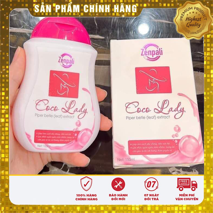 Dung dịch vệ sinh phụ nữ coco lady zenpali chai 150ml, dung dịch vệ sinh COCO LADY