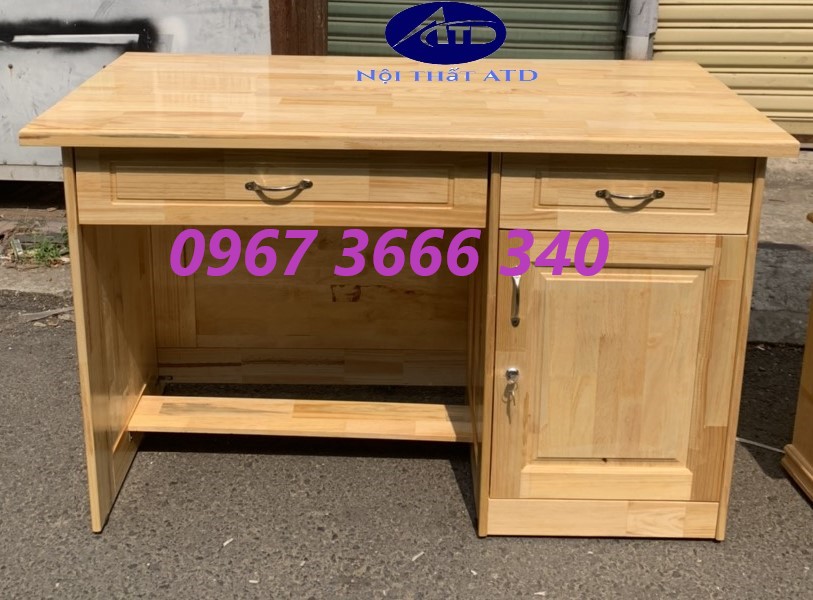 Bàn làm việc gỗ thông tự nhiên sang trọng-blv giám đốc ship nhanh hcm bd