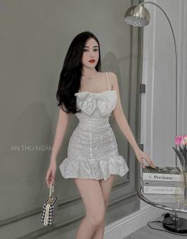 Đầm Gầm Phối Nơ
