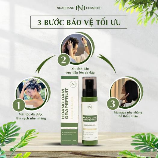 Tinh dầu bưởi xịt tóc Nga Hoàng - tinh dầu bưởi hoàng cầm - xịt tóc hoàng cầm - xịt tót nga hoàng mẫu mới 120ml
