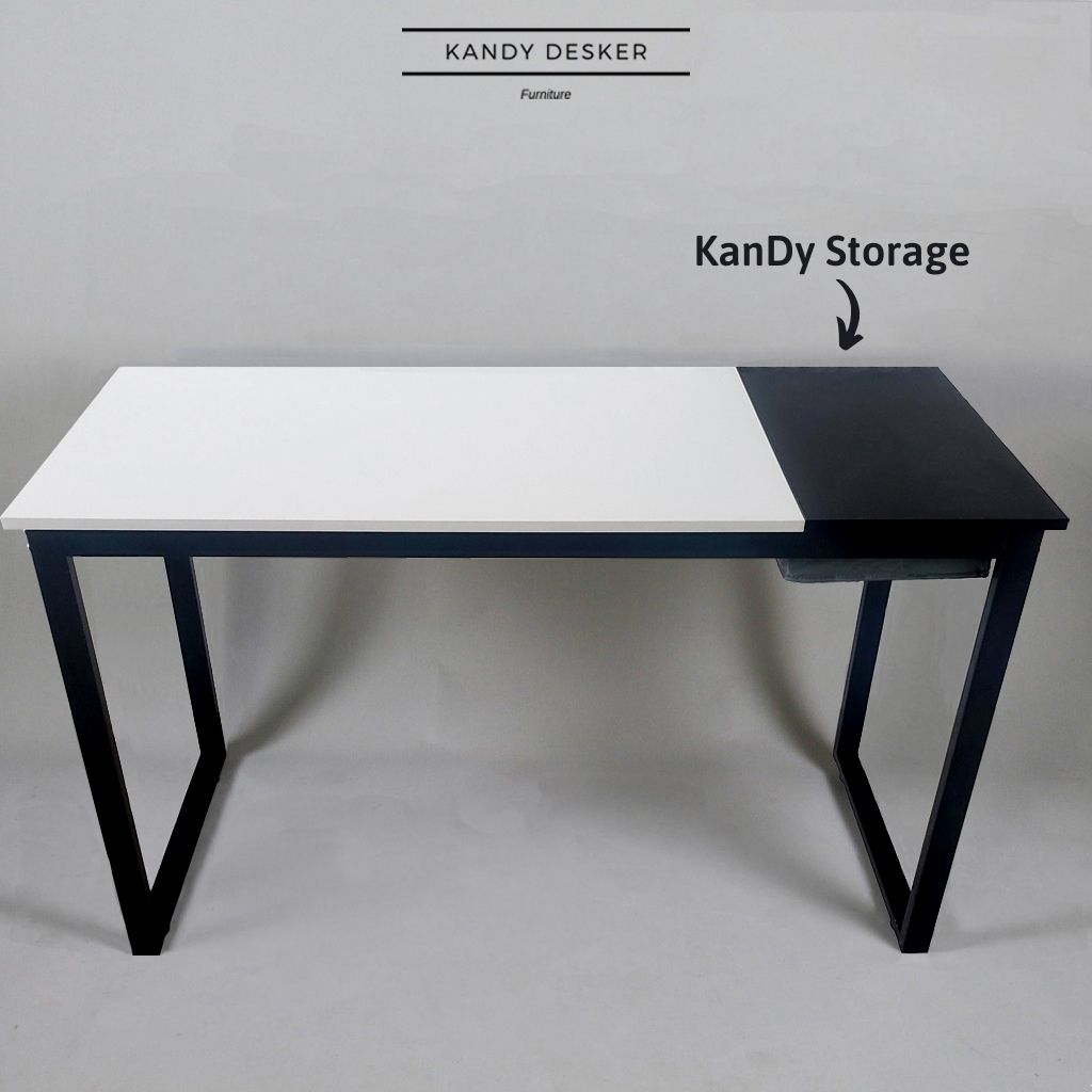 Bàn làm việc, Bàn máy tính 1m2 KanDy Desker lắp ghép dễ dàng full phụ kiện
