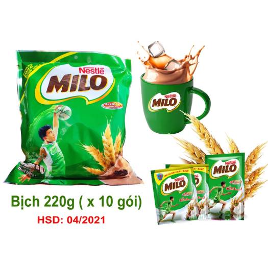 Bịch 15 gói Milo lúa mạch gói 330G
