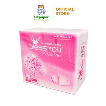 💥Gói 100 tờ khăn giấy vuông Bless You Cao Cấp 33x33cm - HTPaper