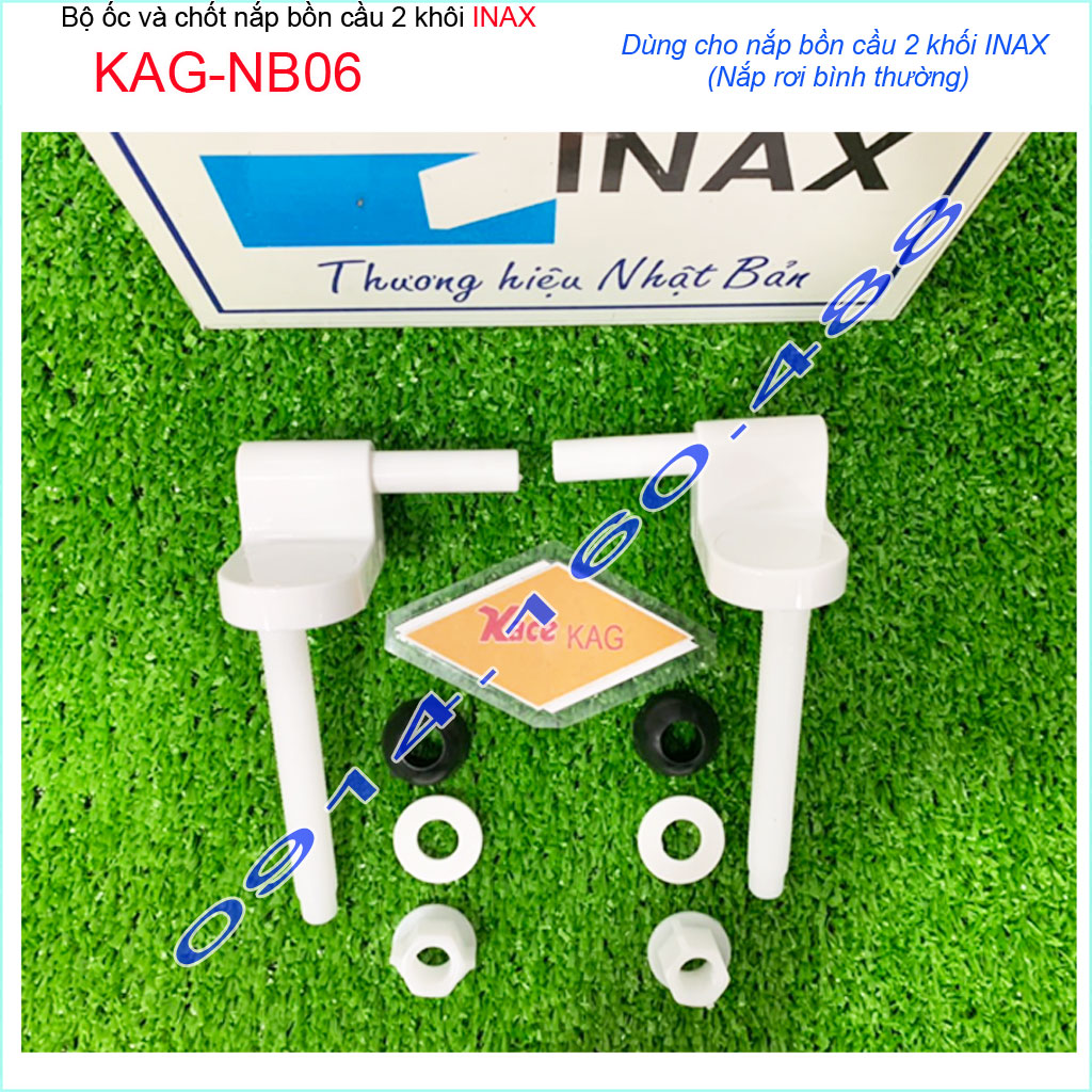 Ốc chốt nhựa KAG-NB06 dùng cho nắp bàn cầu Inax bộ ốc chốt cho nắp KHÔNG rơi êm bồn cầu LInax ốc dài 10.5cm