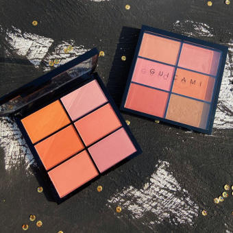 Phấn Má Hồng Guicami 6 Màu Tone Cam Nhẹ Nhàng, Bảng Phấn Mắt Má Nhiều Màu Chất Mịn Lì Thiết Kế Vỏ Đơn Giản TIDO, TIDO