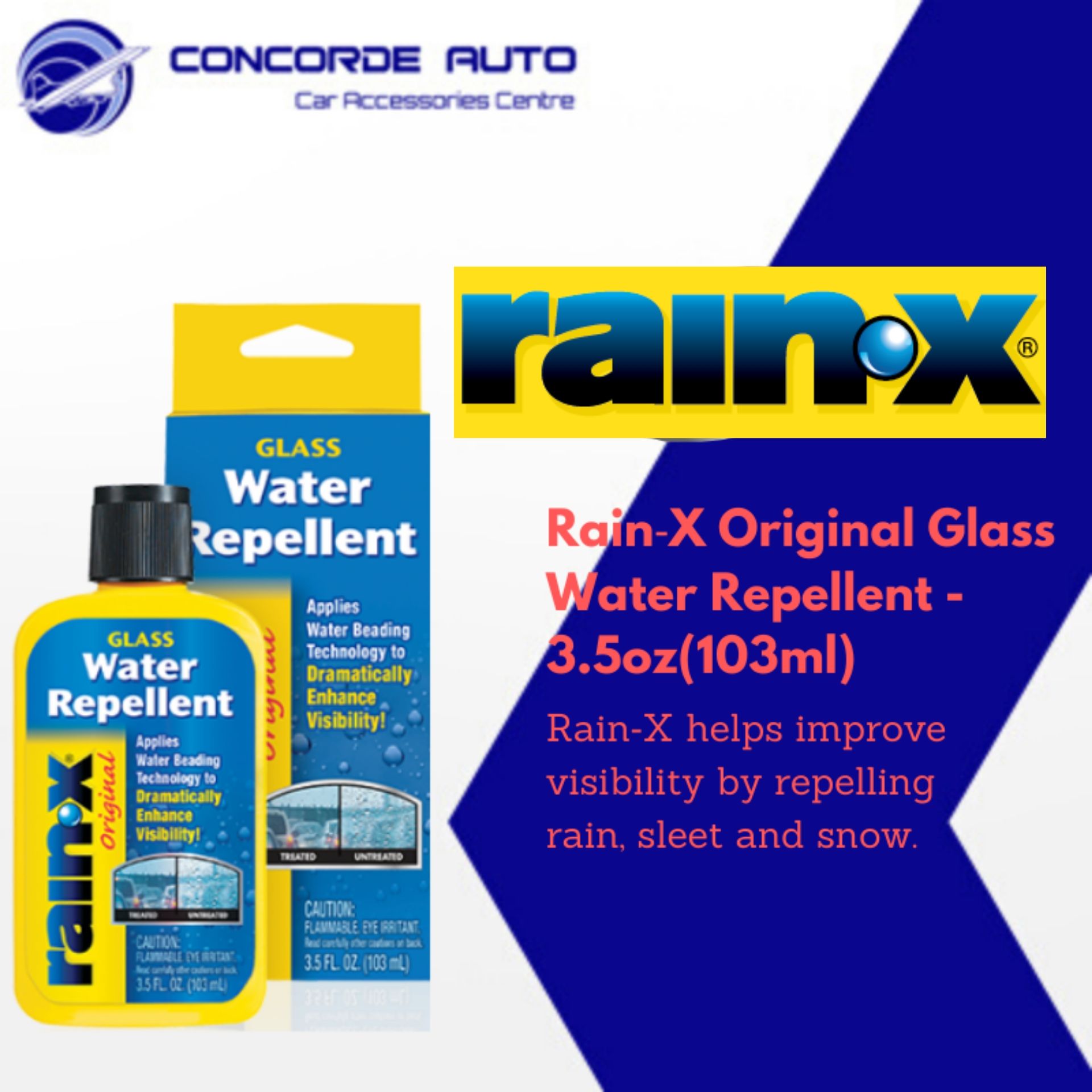 Rain-X Original Windshield Treatment Glass Water Repellent, 3.5oz.