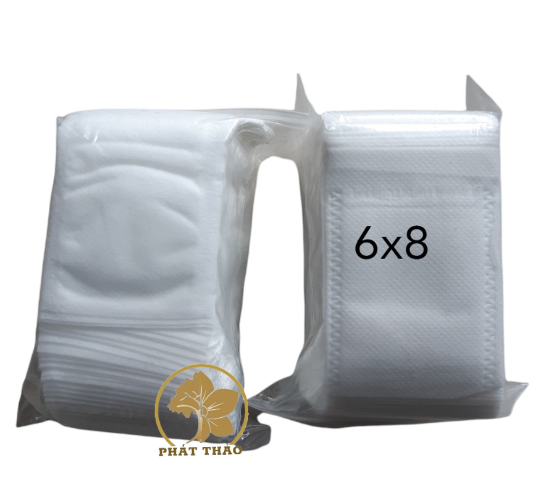 Set 100 túi lọc trà, đựng phân tan chậm kích thước 6x8cm