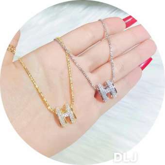 Dây chuyền bạc Ý cao cấp mặt chữ H.E.R.M.E.S