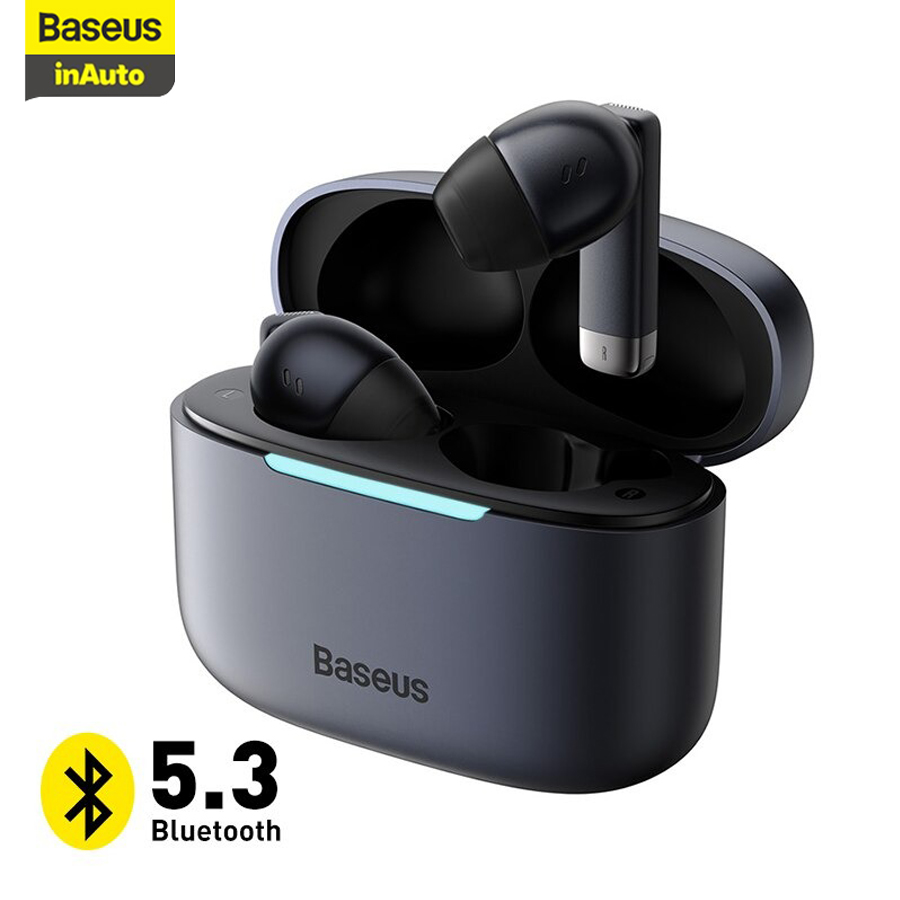 Tai nghe Baseus E9 TWS Bluetooth 5.3 ENC, 4-mic HD Gọi, 30 Giờ Pin sạc Không Dây