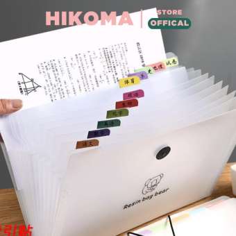 Kẹp tài liệu a4 nhiều ngăn trong suốt - túi đựng tài liệu nhiều ngăn a4 giá rẻ - HIKOMA STORE