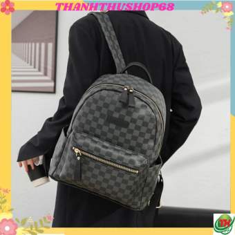 Balo thể thao da pu cỡ lớn balo thời trang nam nữ giá siêu rẻ thiết kế kẻ ô vuông trẻ trung cá tính Thanhthushop68 115
