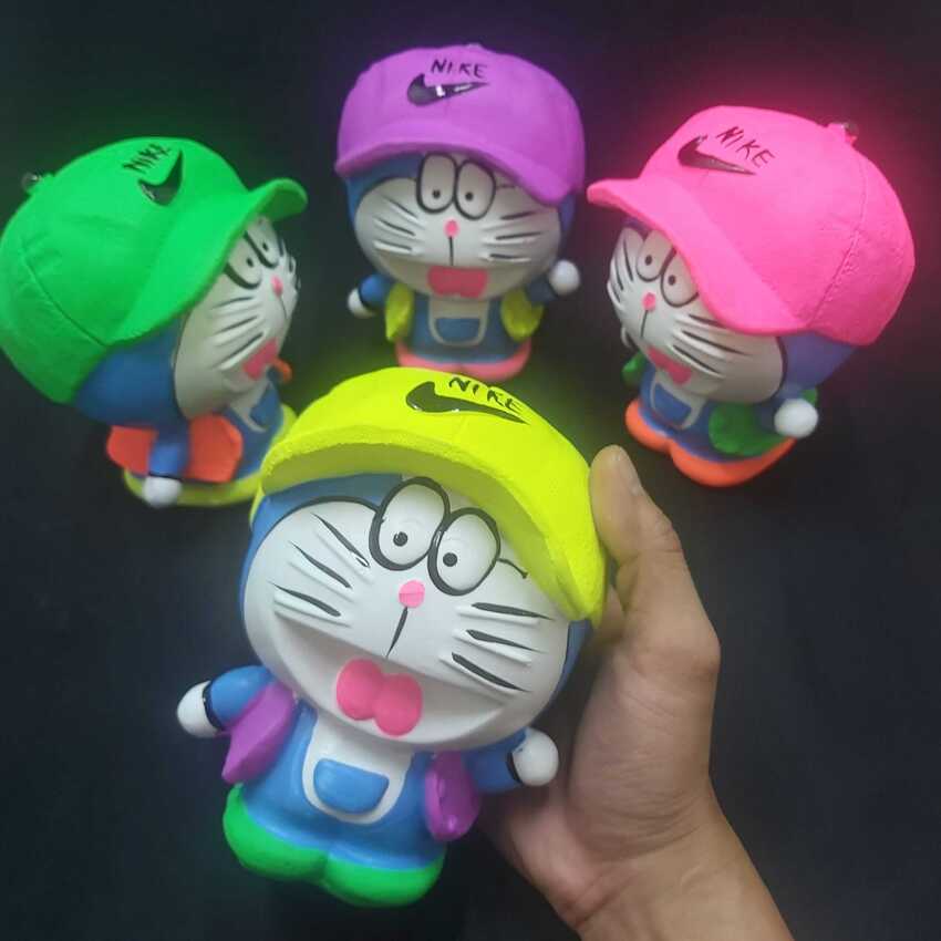 Ống Heo Tiết Kiệm Tiền Nhỏ mẫu Doraemon đội nón cực hot – Heo Đất Mini làm quà tặng sinh nhật được trẻ em yêu thích – Lợn Đất Mini tiết kiệm tiền