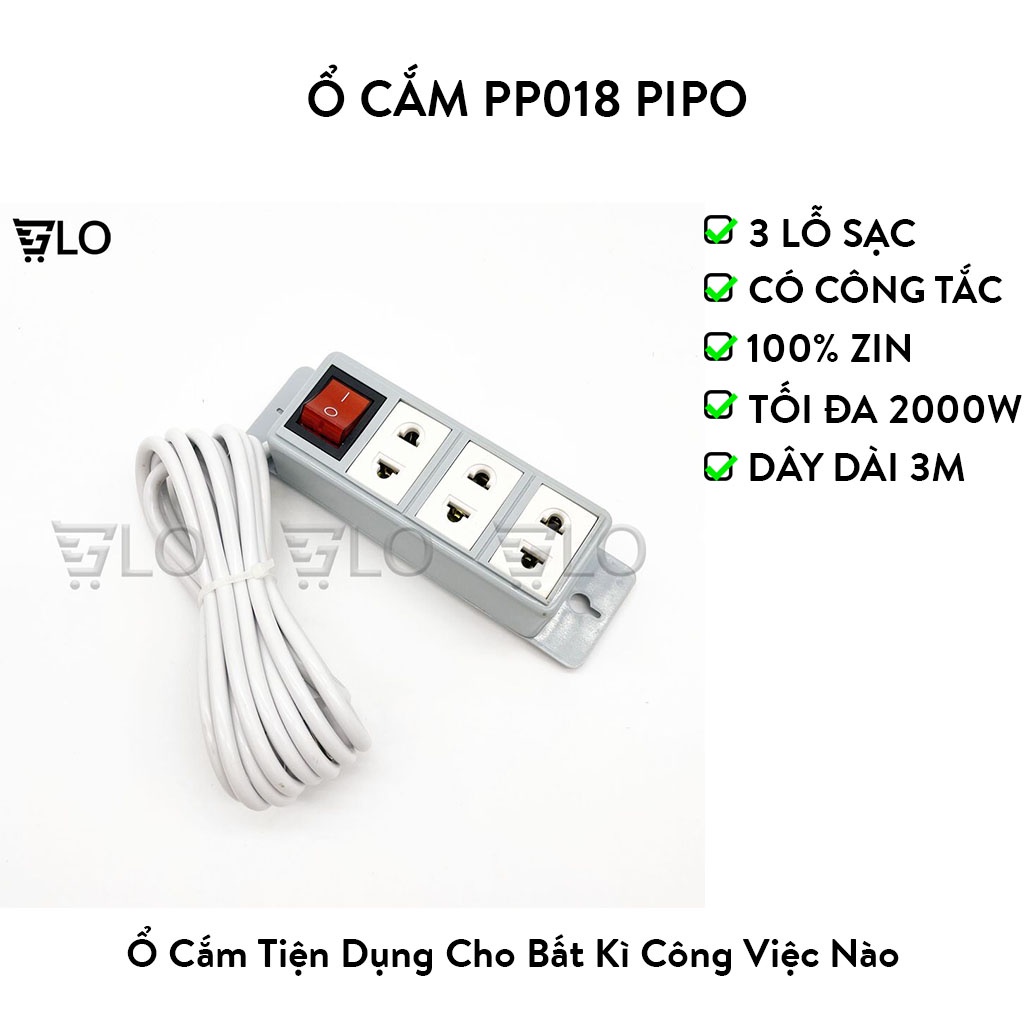 Ổ cắm pp018 pipo 2000w