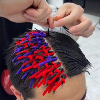 Kẽm nhung uốn tóc sợi to Uốn Sợi Kẽm Ruffled ( Rối Phồng )