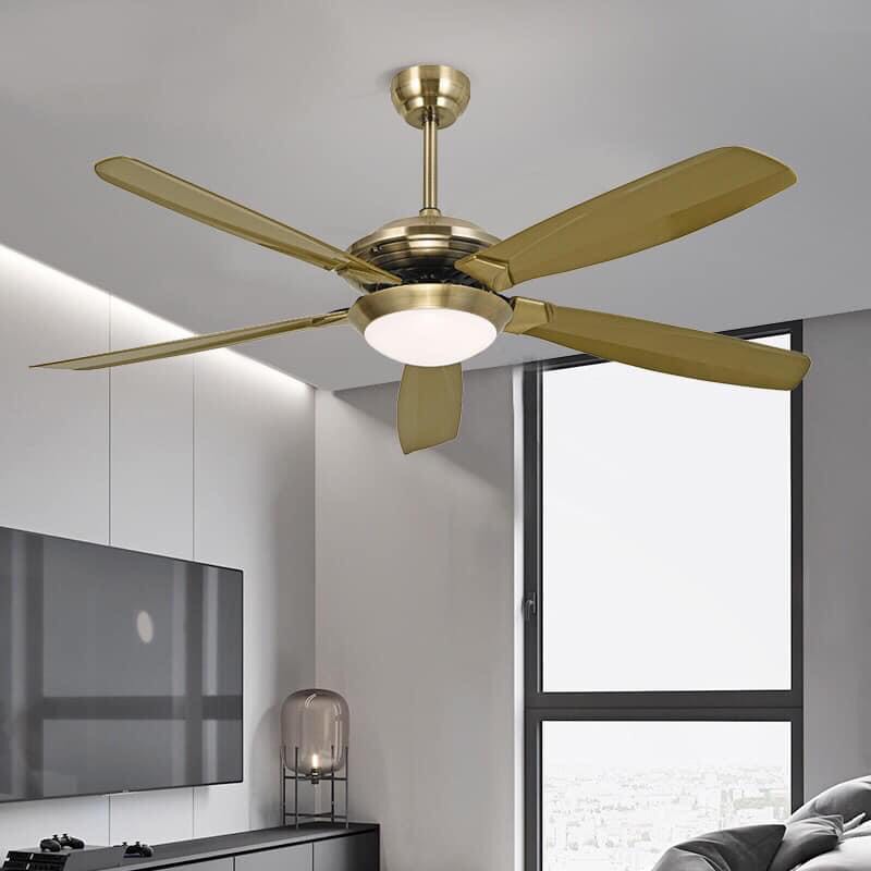 Quạt trần có đèn trang trí hiện đại,điều khiển 6 tốc độ gió,đèn led 3 màu ánh sáng,có bảo hành,đảo chiều hút ẩm mùa đông