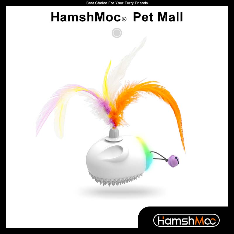 Hamshmoc đồ chơi thông minh cho mèo đồ chơi nhảy tự động led tương tác điện tử cho mèo gậy trêu ghẹo lông mèo con đồ chơi thay thế cho thỏ