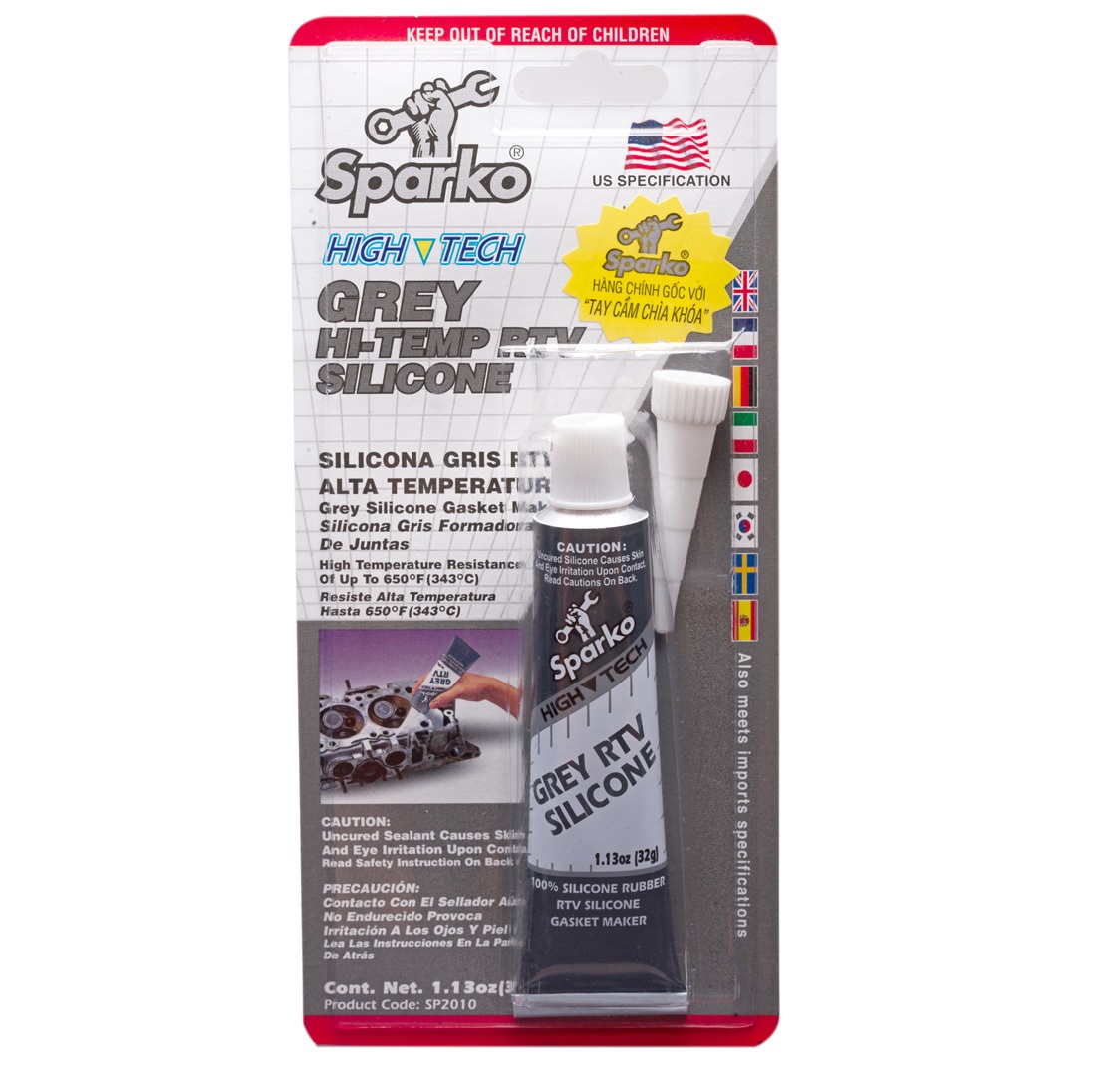 Matit Keo thế ron Sparko Xám 32gr