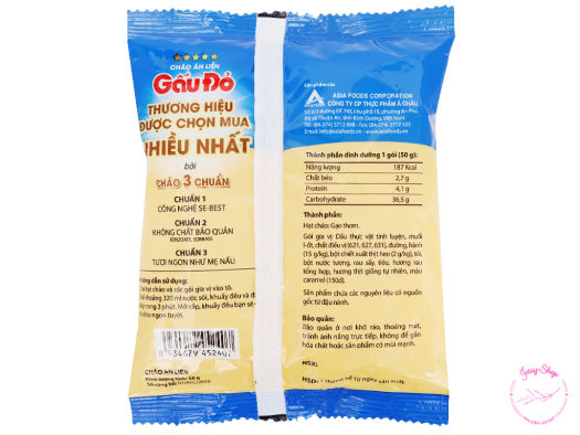 [CHỈ GIAO Ở TPHCM] Combo 10 Gói Cháo Thịt Bằm Gấu Đỏ 50g