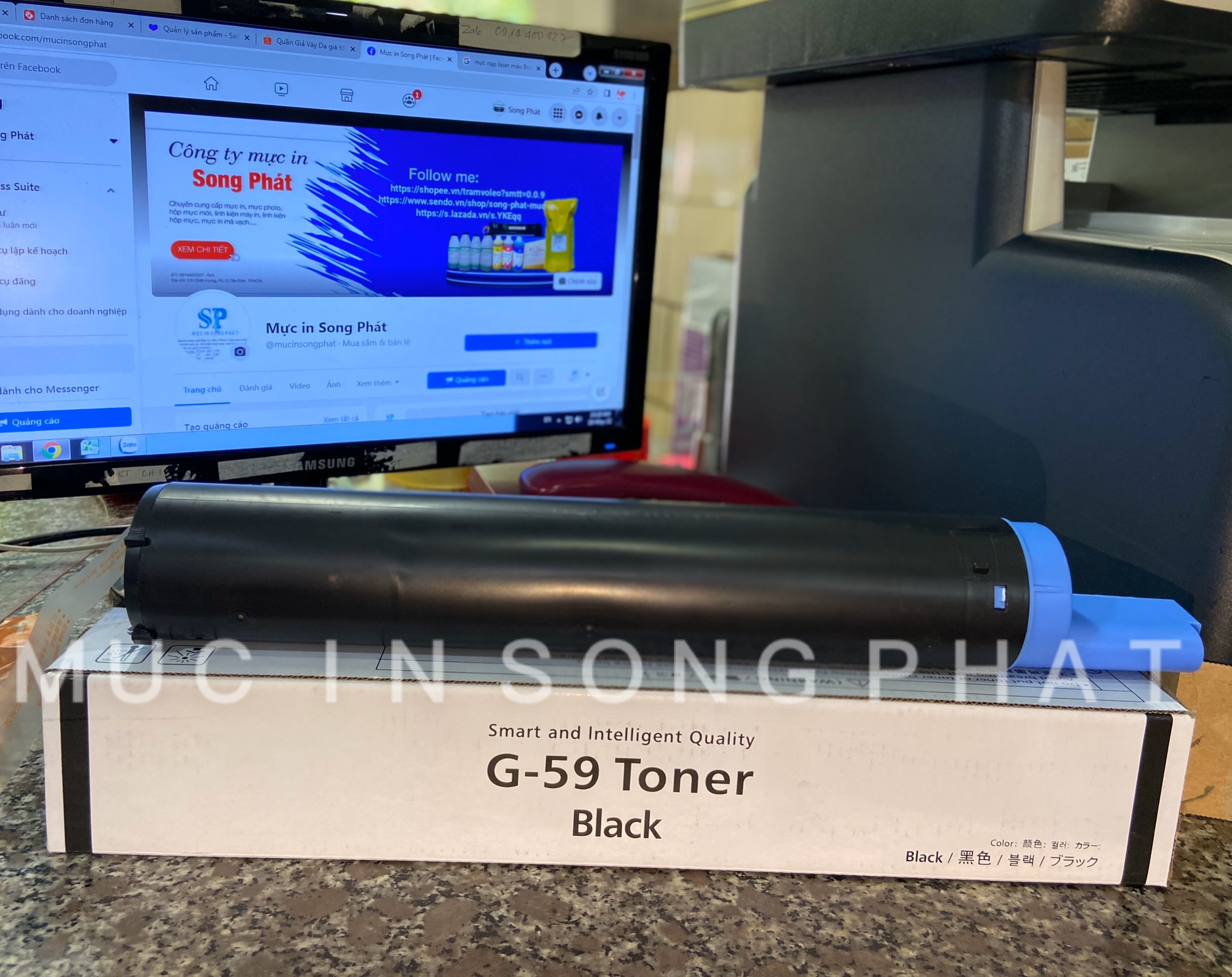 Ống mực g-59 npg 59 cho máy in canon ir2002/ ir2202/ ir2004/ ir2004n/ ir2006n