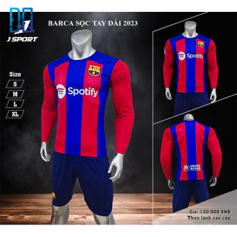 QUẦN ÁO ĐÁ BÓNG BARCENOLA dài tay mẫu mới 2023 - 2024 THUN LẠNH CAO CẤP