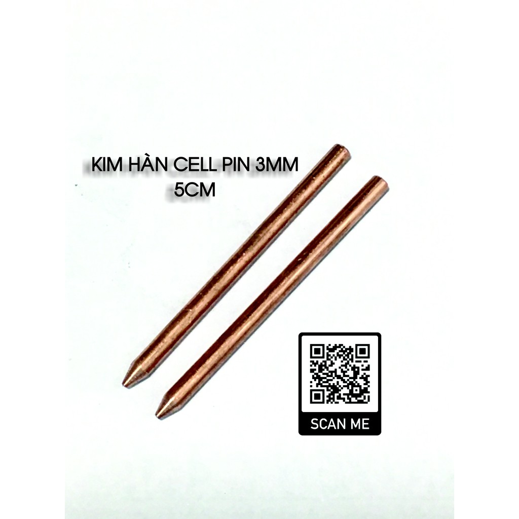 1 cặp kim hàn cell pin 3mm dài 5cm