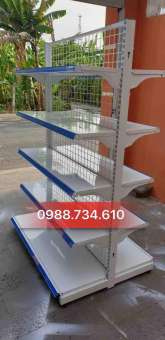 Kệ bày hàng trong siêu thị 2 mặt Cao 1m8 dài 1m2