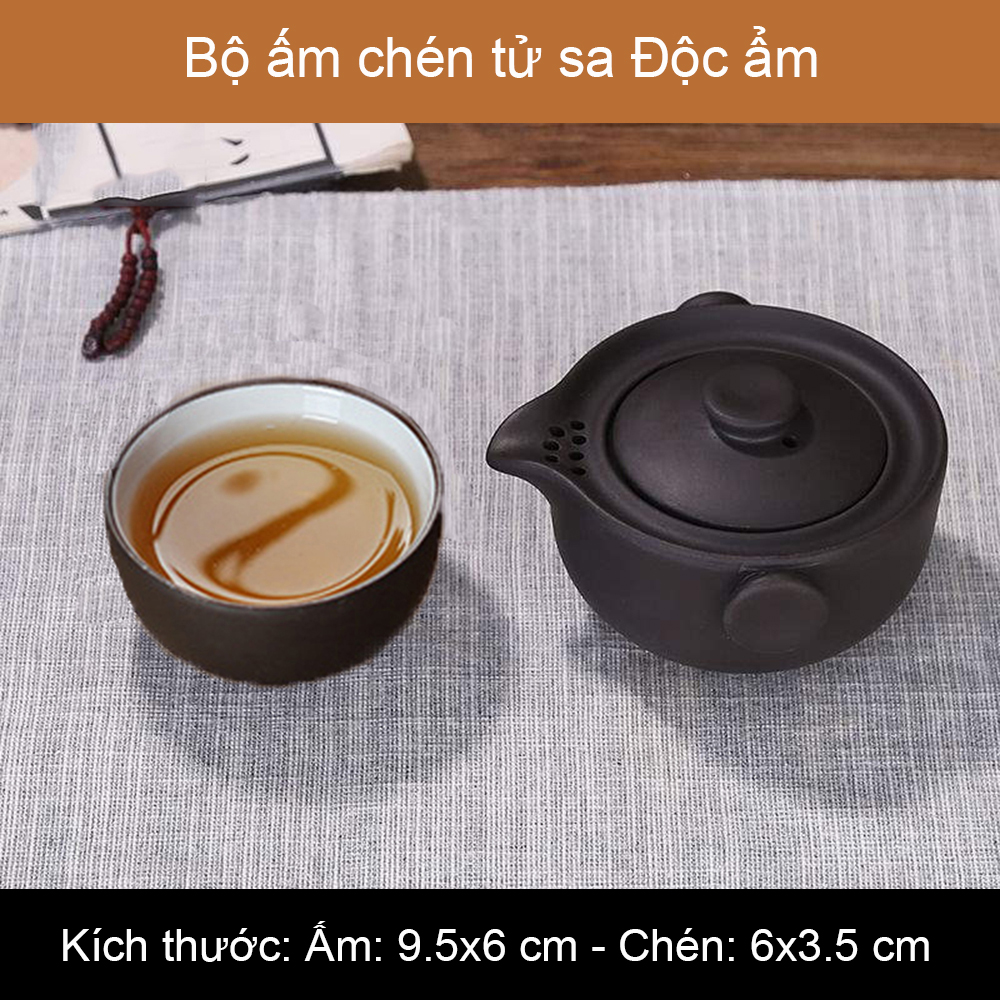 Bộ ấm chén độc ẩm tử sa pha trà tinh hoa trà đạo An Nam Decor