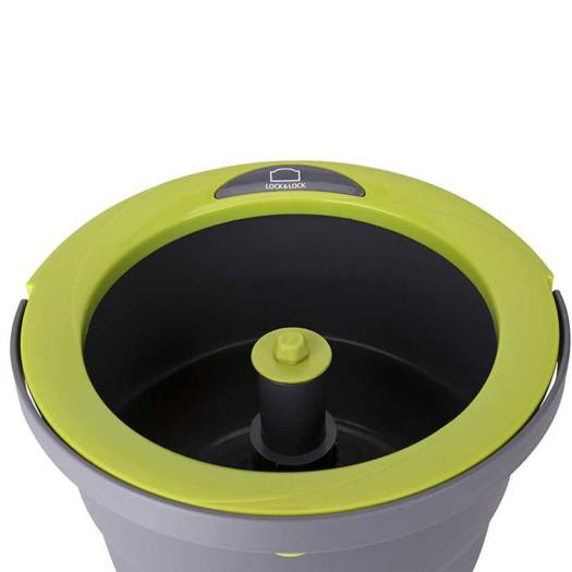 Bộ cây lau nhà Inox xoay tay mini Ettom Lock&Lock ETM498 - 2 Bông Lau