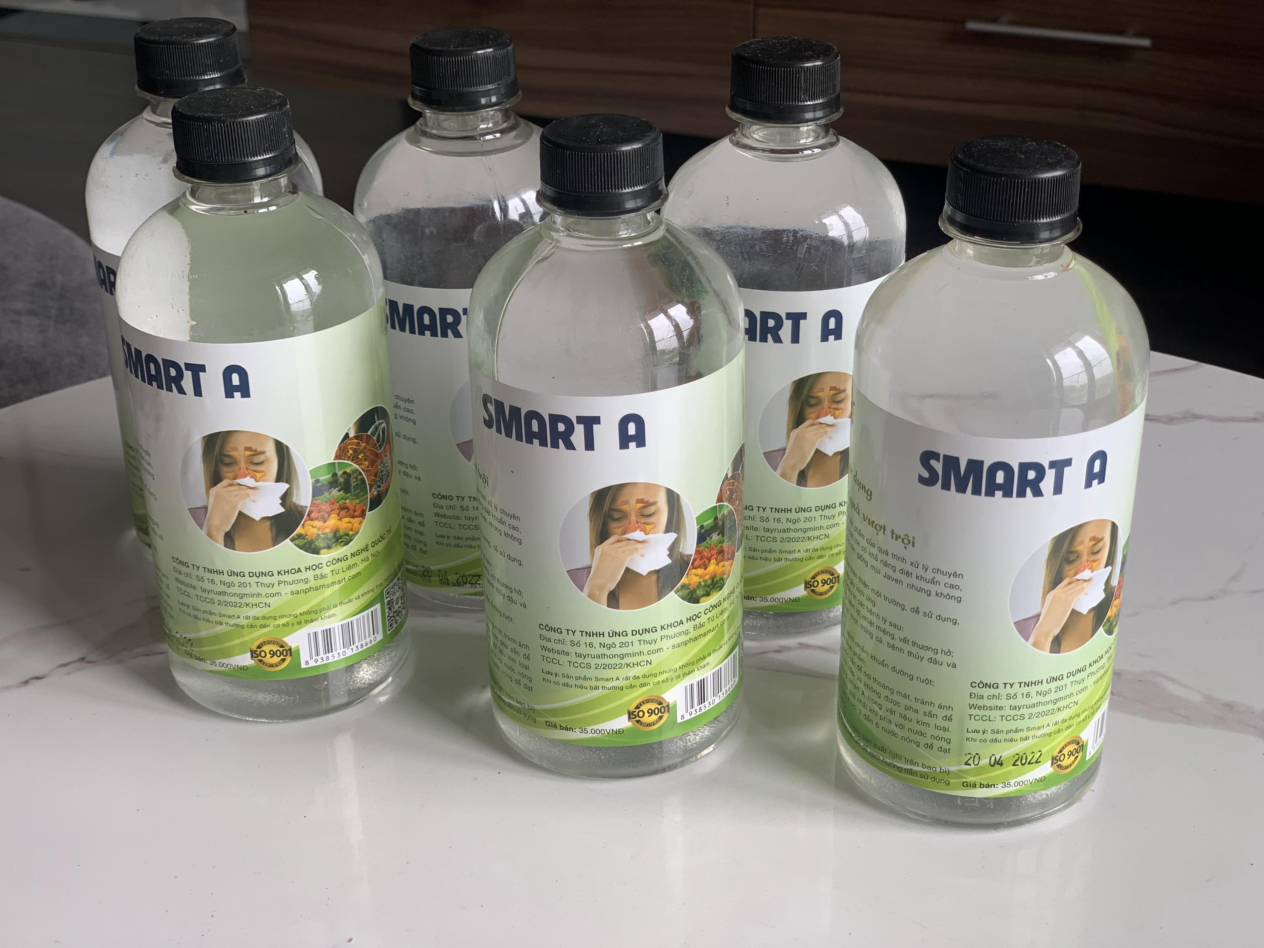 Dung dịch sát khuẩn Smart Anolyte khử khuẩn tay, bề mặt an toàn từ thiên nhiên không kích ứng 500ml