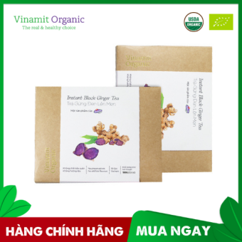 Trà Gừng Đen Lên Men VINAMIT Hộp giấy(10 gói/20 gói)