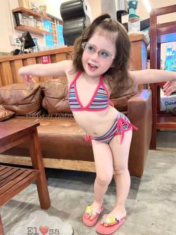 ĐỒ BƠI CHO BÉ -- BIKINI 2 MẢNH THỔ CẨM 8-30KG ANNAKIDS