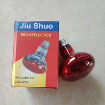 BÓNG ĐÈN HỒNG NGOẠI 45W SƯỞI ẤM THÚ Y CAO CẤP + TĂNG ĐUÔI SỨ