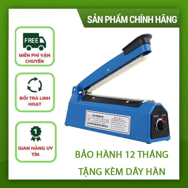 Máy hàn miệng túi dập tay pfs hàn túi zip, túi nilon nhanh kín siêu chắc chắn