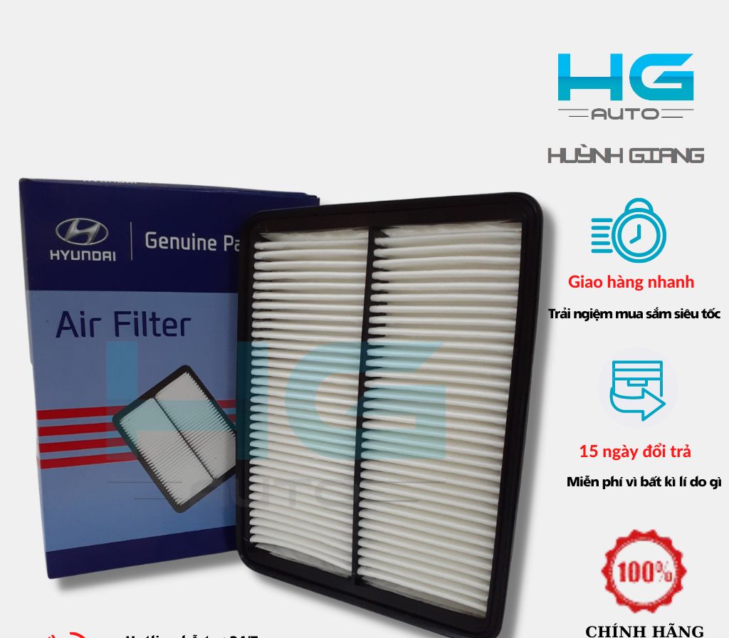 Lọc gió động cơ dành cho xe santafe 2015 máy xăng - mã 28113-2w100 - hgauto