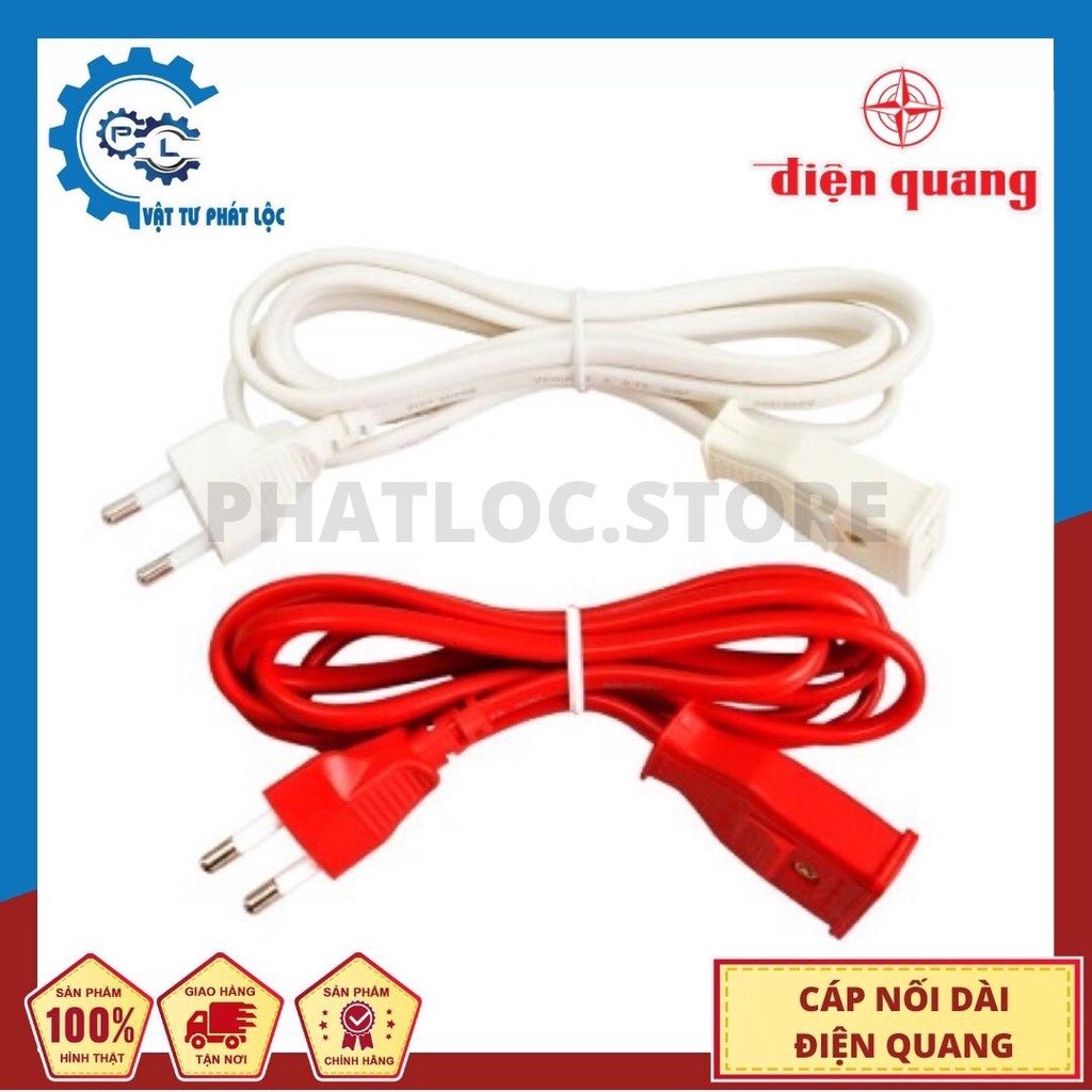 Cáp nối dài điện quang đq epf 2pn - dây nối dài 2 mét, 5 mét - cáp nối sopoka