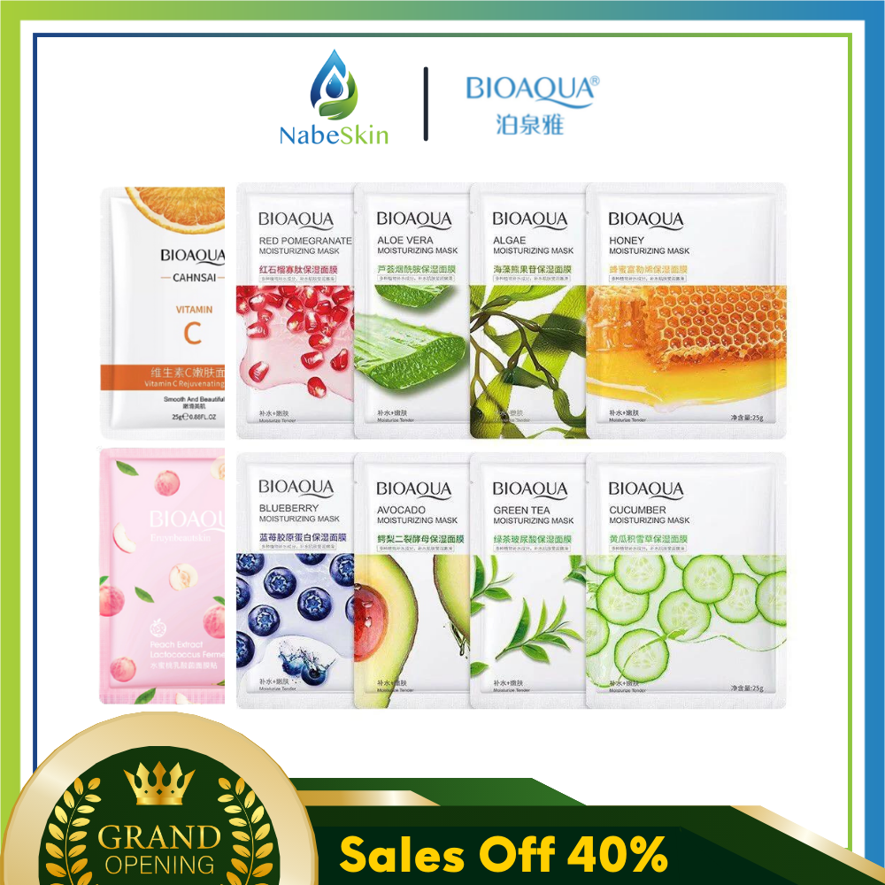 Combo 10 miếng mặt nạ BIOAQUA dưỡng ẩm, phục hồi, trẻ hóa và dưỡng trắng da