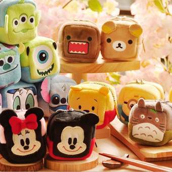 ví tiền nữ mini Túi Khóa Kéo Hoạt Hình Dễ Thương Cho Trẻ Em Bé Gái Mềm Mại Kèm Móc Khóa Túi Đựng Tiền Xu Mini Ví Đựng Tiền Xu Bằng Vải Nhung Lông Túi Đựng Tai Nghe