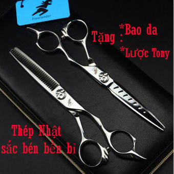 Bộ kéo cắt tóc và kéo tỉa tóc Nhật bản Freelander 15