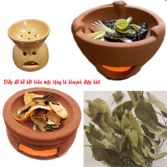 Bếp đốt bồ kết thảo mộc xông nhà tặng 10gr lá khuynh diệp khô
