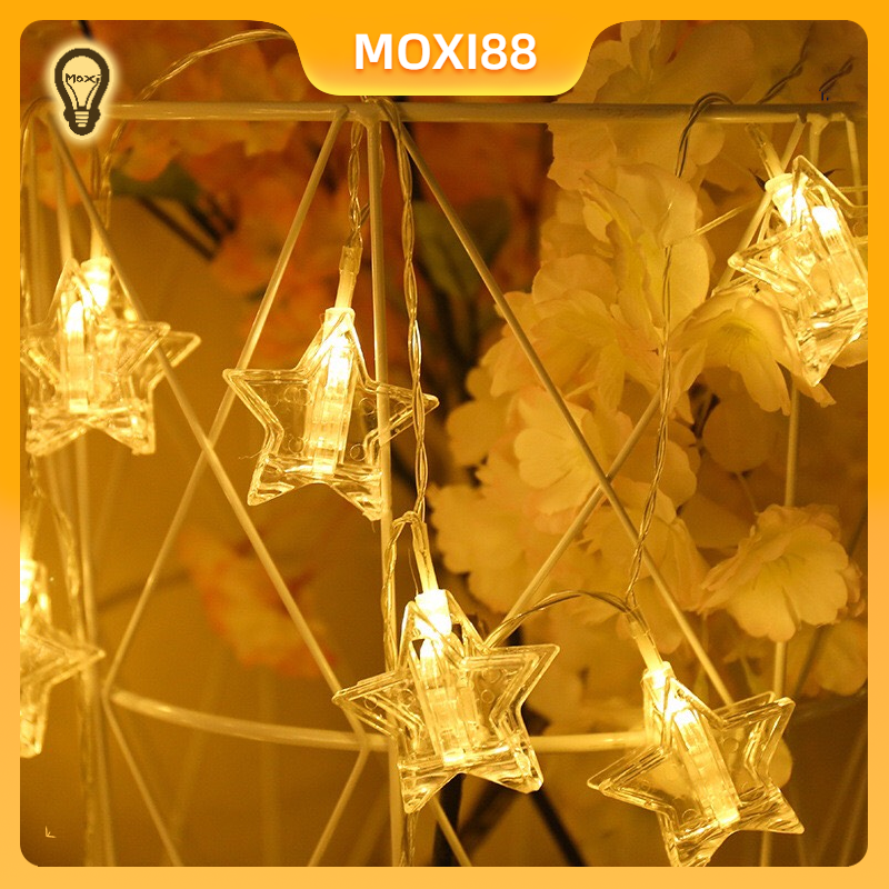 [HCM][ Hàng Đẹp ] Dây Đèn Ngôi Sao Chớp Nháy Kèm Kẹp Gắn Hình Ảnh Dài 3m ( 20 đèn ) Trang Trí Lễ Cưới Tiệc Sinh Nhật Kỷ Niệm Yêu Nhau Quà Tặng Ý Nghĩa