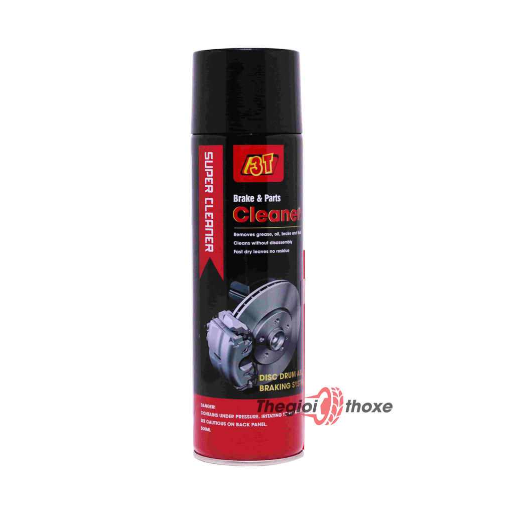 Chai xịt vệ sinh thắng đĩa 3T | Dung dịch tẩy rửa, bụi bẩn, dầu thải, mạt sắt lâu ngày bám trên má phanh | Thế Giới Thợ Xe