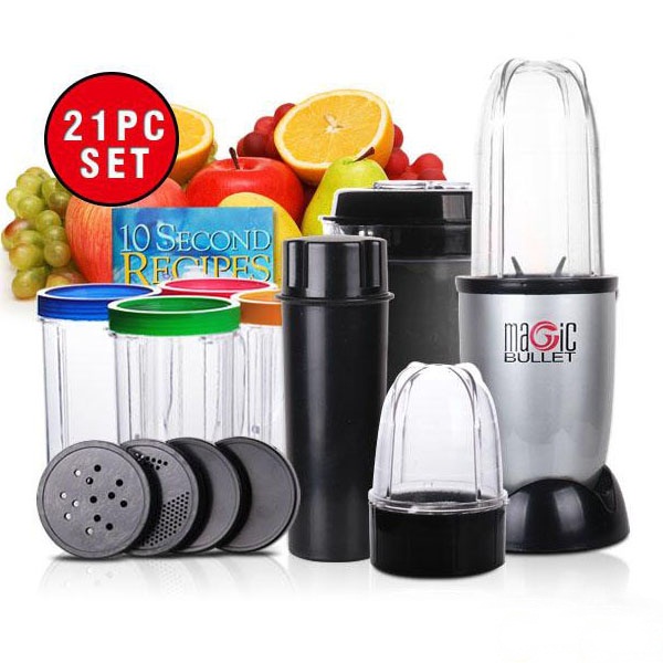 Máy xay ép đa năng magic bullet 21 chi tiết, máy xay sinh tố giá rẻ, máy ép trái cây thực phẩm đa năng, hàng có sẵn, máy xay đa năng, bộ máy xay ép 21 chi tiết magic bullet cực tiện lợi